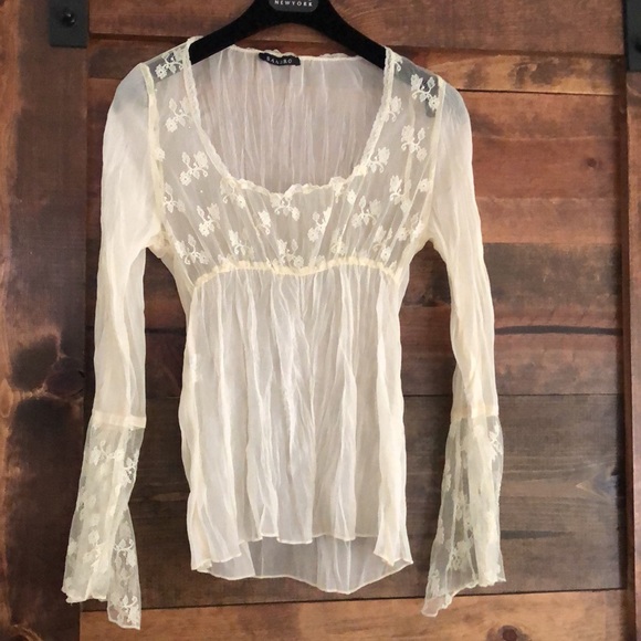 Sandro Blouse lace sleeves - Picture 6 of 8